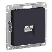 Розетка компьютерная Schneider Electric Atlas Design ATN001083 скрытая установка карбон один модуль RJ45