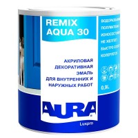 Эмаль акриловая Aura Remix Aqua 30 полуматовая бесцветная основа TR 0,9 л