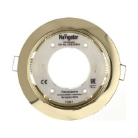 Светильник встраиваемый Navigator GX53 d106 мм 220 В круглый IP20 золото