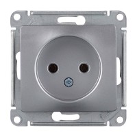 Розетка Schneider Electric Glossa GSL000341 скрытая установка алюминий без заземления