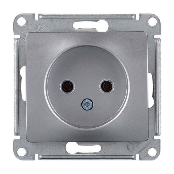 Розетка Schneider Electric Glossa GSL000341 скрытая установка алюминий без заземления