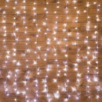 Гирлянда светодиодная Neon-Night Дождь 144 LED свечение белое 1,5х1,5 м (235-035)