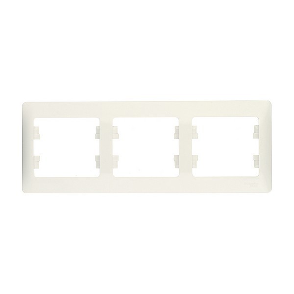 Рамка Schneider Electric Glossa GSL000103 трехместная горизонтальная белая