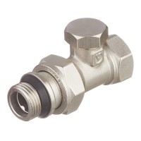 Клапан (вентиль) запорный прямой VALTEC (VT.020.NR.04) 1/2 НР(ш) х 1/2 ВР(г) для радиатора с дополнительным уплотнением