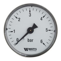 Манометр Watts (10008092) 1/4 НР(ш) аксиальный 6 бар d50 мм