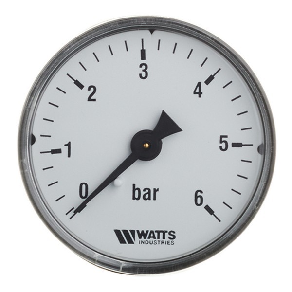 Манометр Watts (10008092) 1/4 НР(ш) аксиальный 6 бар d50 мм