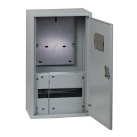 Щит учетно-распределительный навесной EKF Basic ЩУРН 1/12 металлический IP31 400х300х140 мм 12 модулей с окном для снятия показаний счетчика