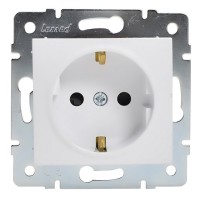 Розетка Lezard KARINA 707-0288-124B скрытая установка белая со шторками