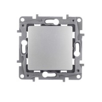 Переключатель Legrand Etika 672405 одноклавишный на 2 направления скрытая установка алюминий