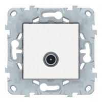 Розетка телевизионная Schneider Electric Unica NEW NU546318 проходная TV скрытая установка белая