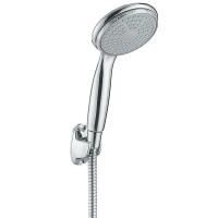 Лейка для душа UNION MW036 d100 мм 1F хром с пластиковым шлангом и держателем хром