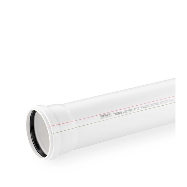 Труба канализационная Rehau Raupiano Plus d50x1000 мм пластиковая шумопоглощающая для внутренней канализации
