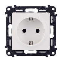 Розетка Legrand Valena LIFE 753420 скрытая установка белая с заземлением со шторками