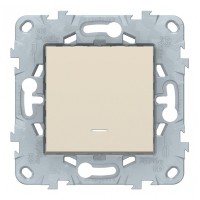 Переключатель Schneider Electric Unica NEW NU520544N одноклавишный перекрестный скрытая установка бежевый с подсветкой