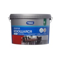 Краска водно-дисперсионная Текс Профи моющаяся белая основа А 9 л