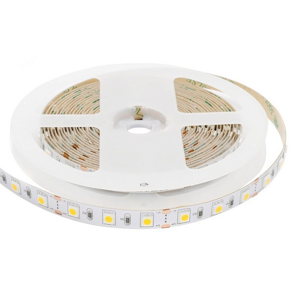 Лента светодиодная SMD 5050 Apeyron 3000К теплый белый свет 72 Вт 12 В IP20 5 м