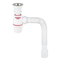 Сифон для мойки WIRQUIN NEO Air System 30987083 1 1/2"х40 мм система воздушный клапан с выпуском D 70 мм и гибким соединением 40/50