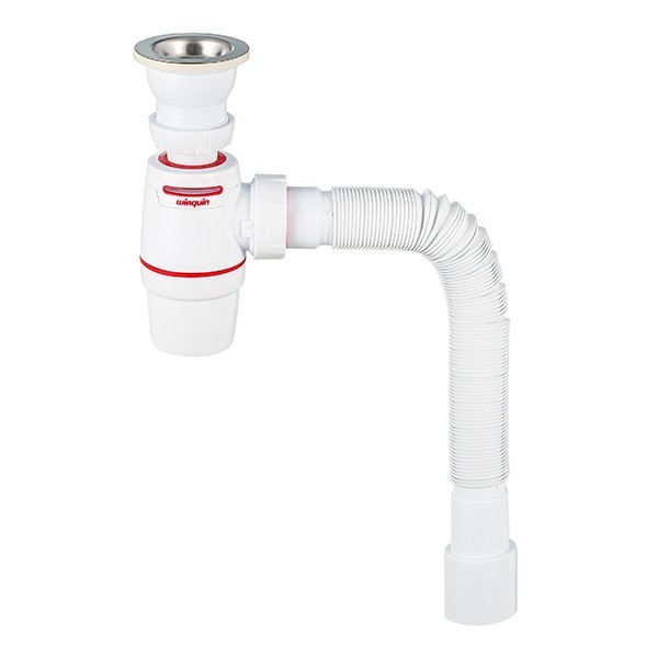 Сифон для мойки WIRQUIN NEO Air System 30987083 1 1/2"х40 мм система воздушный клапан с выпуском D 70 мм и гибким соединением 40/50