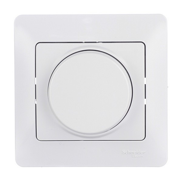 Диммер с рамкой Schneider Electric Glossa GSL000134 скрытая установка белый 60-300 Вт поворотный