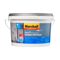 Краска водно-дисперсионная Marshall Export 7 моющаяся белая основа BW 2,5 л
