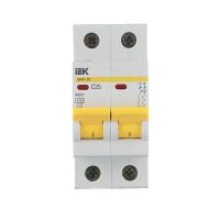 Автоматический выключатель IEK ВА 47-29 (MVA20-2-025-C) 2P 25А тип C 4,5 кА 400 В на DIN-рейку