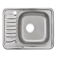 Мойка для кухни UKINOX Nord 580х480х160 мм врезная прямоугольная правая с крылом сталь