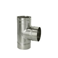 Тройник Дымок 90° х d115 мм без изоляции AISI 439