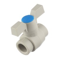 Кран шаровой полипропиленовый FV-PLAST (301020) 20 мм серый