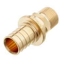 Соединитель прямой Stout (SFA-0001-002512) 25 мм х 1/2 НР(г) латунный