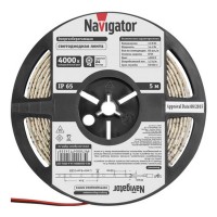 Лента светодиодная SMD 5050 Navigator 4000К естественный белый свет 14,4 Вт 12 В IP65 5 м
