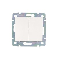 Переключатель Legrand Valena 694266 двухклавишный на 2 направления скрытая установка белый