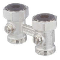 Узел нижнего подключения прямой Simplex Standard Line D2/50 H-образный 3/4 EK х 3/4 EK для радиатора c конусными вставками 3/4" с декоративной панелью