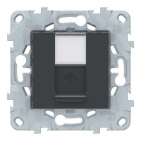 Розетка компьютерная Schneider Electric Unica NEW NU541154 скрытая установка антрацит один модуль RJ45 cat 5е UTP