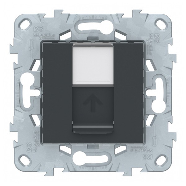 Розетка компьютерная Schneider Electric Unica NEW NU541154 скрытая установка антрацит один модуль RJ45 cat 5е UTP