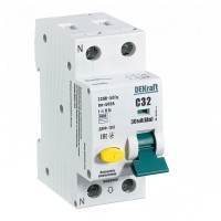 Автомат дифференциальный Dekraft ДИФ-103 (16207DEK) 32А 30 мА 1P+N тип АС 6 кА
