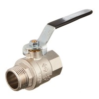 Кран шаровой латунный Stout (SVB-0003-000025) 1 ВР(г) х 1 НР(ш) ручка прямой