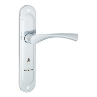 Ручка дверная Apecs HP-77.0323-S-CR прямоугольная розетка (хром)