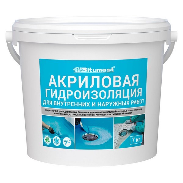 Гидроизоляция акриловая Bitumast 7 кг