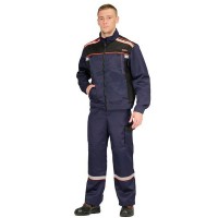 Костюм рабочий Практик 56-58 рост 170-176 см цвет синий/черный