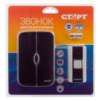 Звонок Старт 006 беспроводной с кнопкой 36 мелодий черный с индикатором
