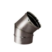 Отвод 45° х d115 мм на расширителе зеркальный без изоляции AISI 304