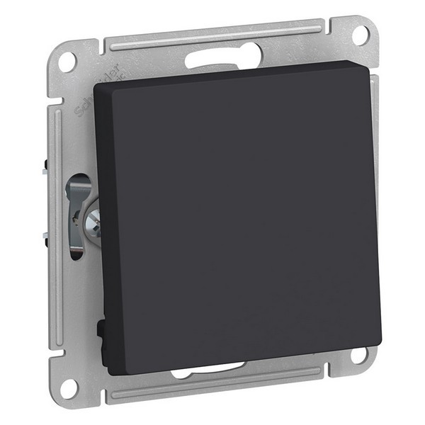 Переключатель Schneider Electric Atlas Design ATN001061 одноклавишный на 2 направления скрытая установка карбон