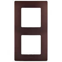 Рамка Legrand Etika 672572 двухместная универсальная какао