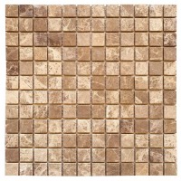 Мозаика Lavelly Eternal Brown Mix коричневый микс из натурального камня 298х298х4 мм матовая