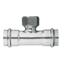 Тройник VALTEC (VTi.932.I.280528) 28 мм х 3/4 ВР(г) х 28 мм нержавеющая сталь
