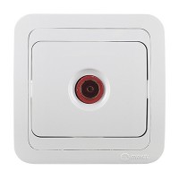 Розетка телевизионная с рамкой Makel Mimoza 12027 оконечная скрытая установка белая