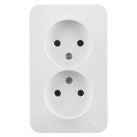 Розетка Schneider Electric Blanca двойная BLNRA000211 открытая установка белая