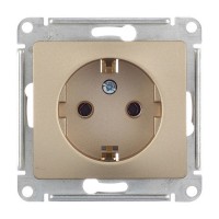 Розетка Schneider Electric Glossa GSL000443 скрытая установка титан с заземлением