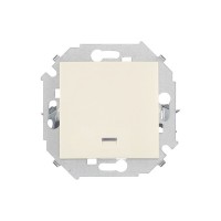 Выключатель Simon 15 1591104-031 одноклавишный скрытая установка слоновая кость с подсветкой