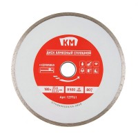 Диск алмазный по керамике КМ / Shaft 180x25,4/22,2x2,2 мм мм сплошной мокрый рез